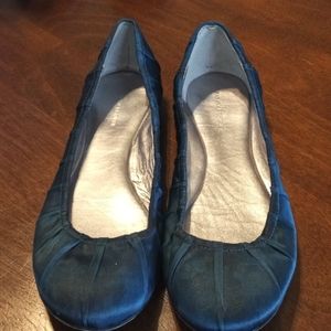 Banana Republic Satin Aqua Flats Size 8